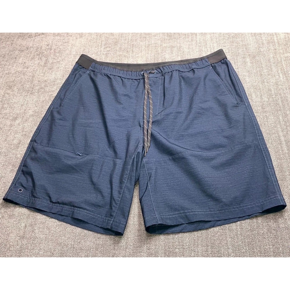 Columbia Twisted Creek Short Mens XL Blue Mountain Hiking Omni Shade UPF 50 Logo